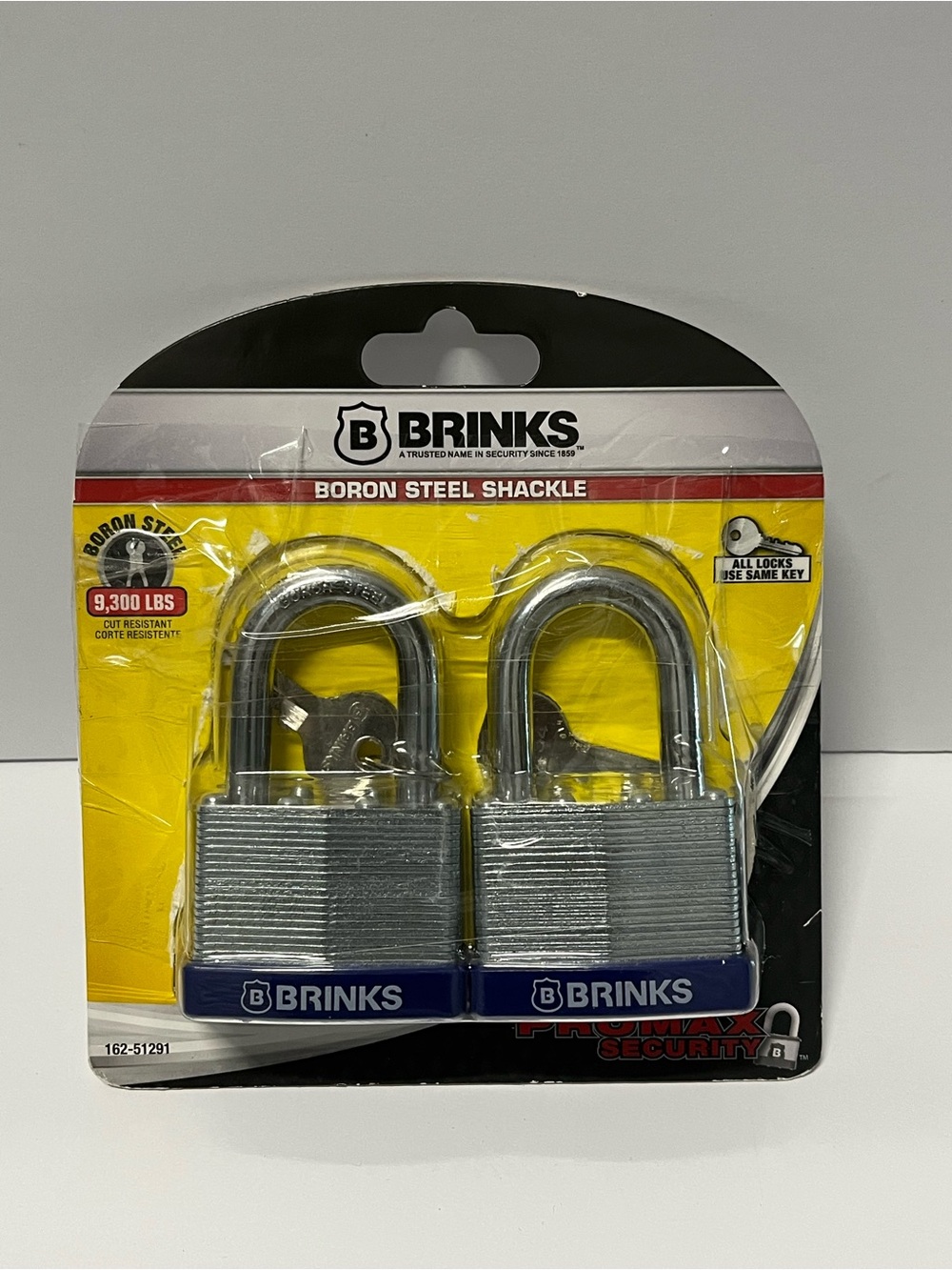 Brinks Padlock Duo in Silver and Blue Trim